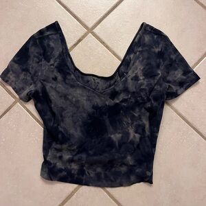 lululemon athletica Charcoal and Slate Crop Top